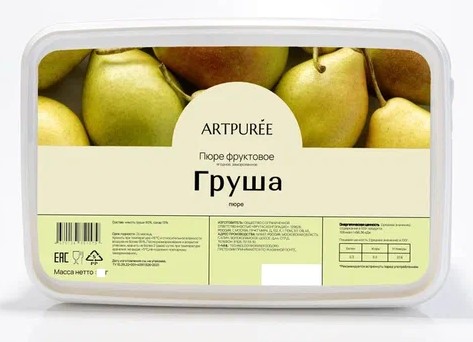 Пюре Artpuree груша 0,25 кг замороженное