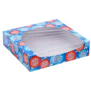 Коробка для зефира «Новогодний шар», 20 × 20 × 7 см